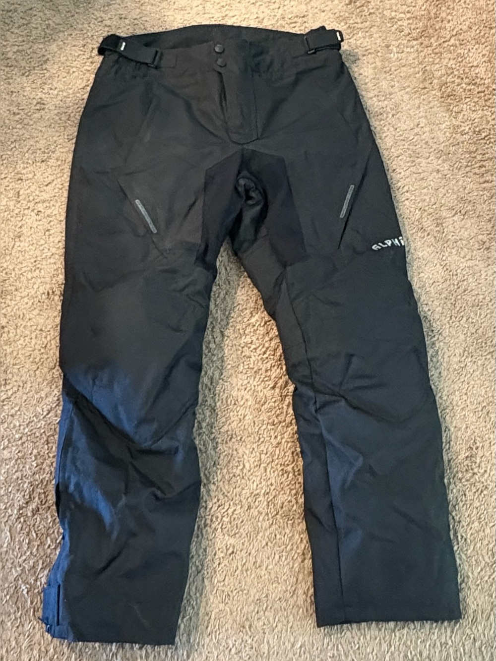 Alpha Cycle Gear Waterproof Motorcycle Riding Pants - Black Men's 40x32 (XL/2XL)